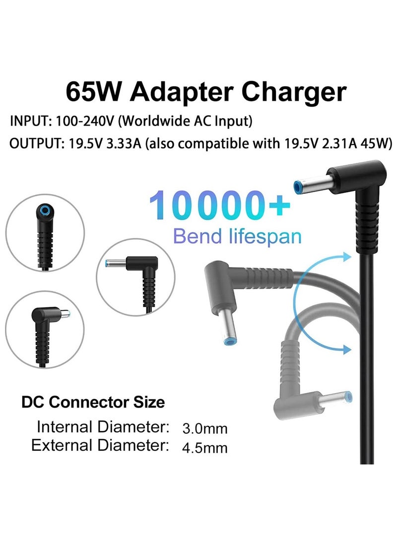 SMART SOURCE 65W 19.5V 3.33A AC Replacement HP Laptop Charger, 710412-001, 709985-002, PA-1650-30HE Compatible with HP 250 255 G2 G3 G4 G5 Series, HP Pavilion 15 Series Notebook, HP Elite Book, Chromebook 14,  - Image 3