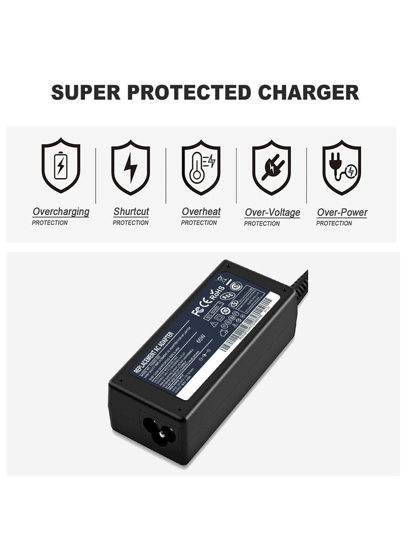 SMART SOURCE 65W 19.5V 3.33A AC Replacement HP Laptop Charger, 710412-001, 709985-002, PA-1650-30HE Compatible with HP 250 255 G2 G3 G4 G5 Series, HP Pavilion 15 Series Notebook, HP Elite Book, Chromebook 14,  - Image 4