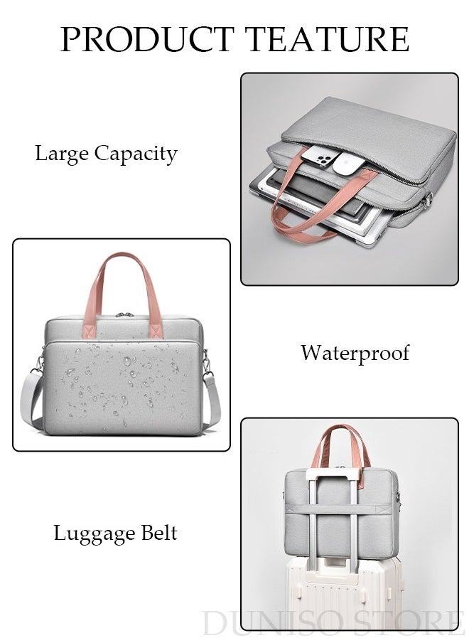 14 Inch Laptop Bag Lightweight Computer Bag Travel Business Briefcase Water Resistance Shoulder Messenger Bag Crossbody Bag for Men and Women Work Office