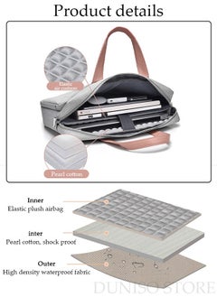 DUNISO 14 Inch Laptop Bag Lightweight Computer Bag Travel Business Briefcase Water Resistance Shoulder Messenger Bag Crossbody Bag for Men and Women Work Office  - Image 3