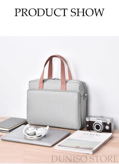 DUNISO 14 Inch Laptop Bag Lightweight Computer Bag Travel Business Briefcase Water Resistance Shoulder Messenger Bag Crossbody Bag for Men and Women Work Office  - Image 5