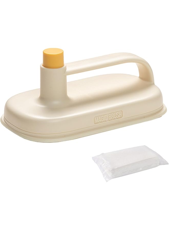 PROMASS promass Disposable Magic Brush, Protecting Hands Cleaning Rag, Replaceable Rag Cleaning Brush with Handle, Kitchen Degreasing Specialized Cleaning Cloth (1Brush +50 Rag) - Image 1