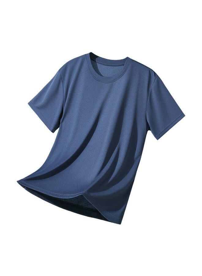 Your Sun Yiershuang Men's Short Sleeve T-shirt Summer Mesh Quick-dry Lightweight Solid Color Base Layer Running Sports Breathable Sweat-absorbing Top - Image 5