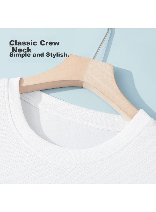 Your Sun Yiershuang Men's Short Sleeve T-shirt Summer Mesh Quick-dry Lightweight Solid Color Base Layer Running Sports Breathable Sweat-absorbing Top - Image 3