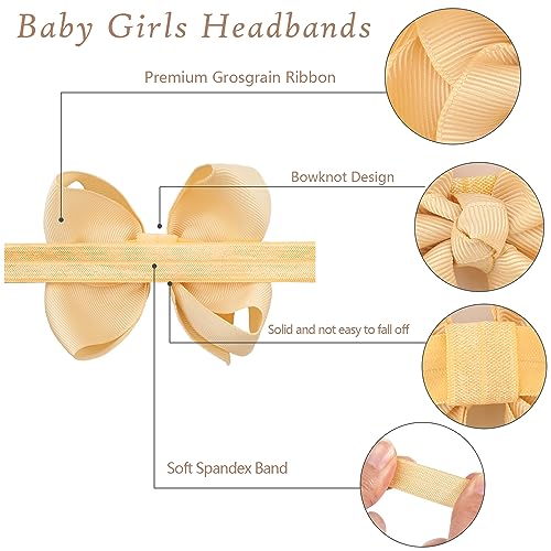 CellElection 30 Colors Baby Girls Headbands 6Inch Big Bows Elastic Hair Bands Headbands Hair Accessories for Newborns Infants Toddlers Kid - Image 5