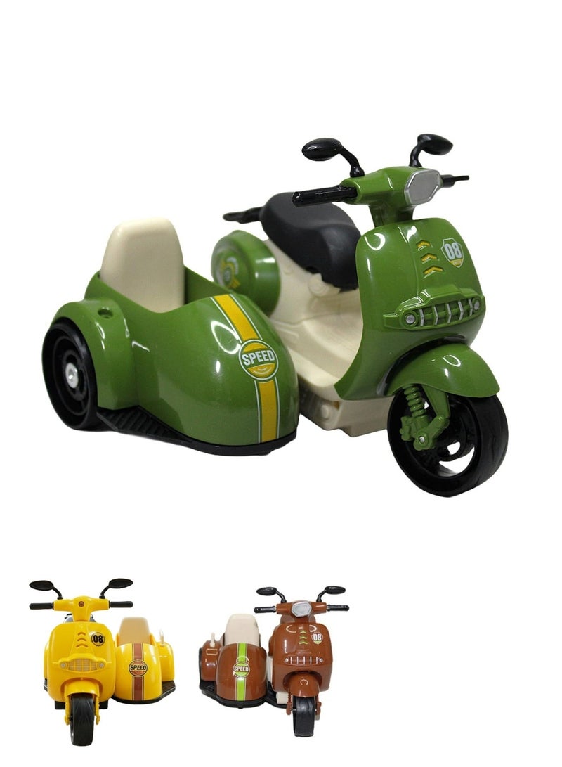 بريميم دراجة سكوتر كهربائية للأطفال مع عربة جانبية - دراجة نارية كهربائية كلاسيكية للأطفال الصغار - Image 1