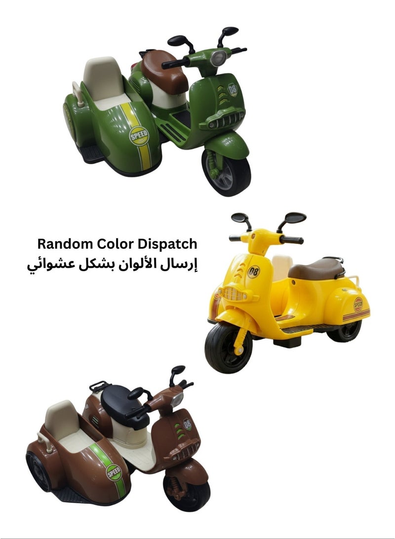 بريميم دراجة سكوتر كهربائية للأطفال مع عربة جانبية - دراجة نارية كهربائية كلاسيكية للأطفال الصغار - Image 3