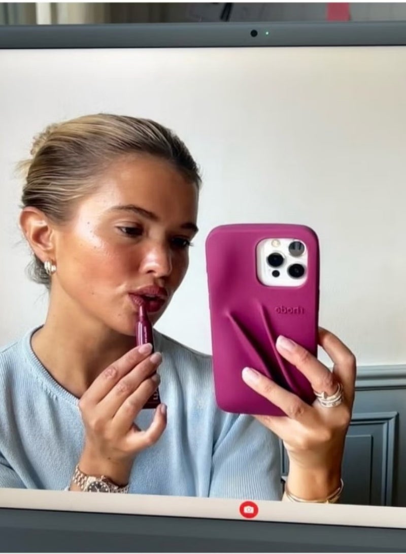 rhode Silicone Lip Balm Holder for Phone, Adhesive Back Sticker for Lip Balm, Stick-On Phone Case Accessory for iPhone (Raspberry Jelly) - Image 3