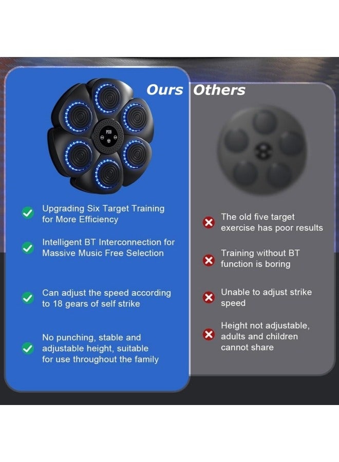 CCOVERY Music Boxing Machine Smart Bluetooth Music Boxing Machine with LED Screen 9 Modes and Speed Variations Wall Mounted Musical Boxing Machine with Boxing Gloves - Image 5