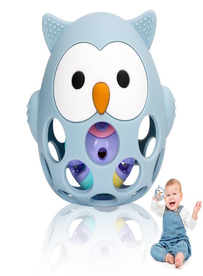 Venditer Baby Toys 0-3 Months, Rattle Toys Newborn 3-6 6-9 Months, Montessori Baby Toys 0-6 Months Baby Games Montessori 1 Year Sensory Games for Babies (Blue) - Image 1