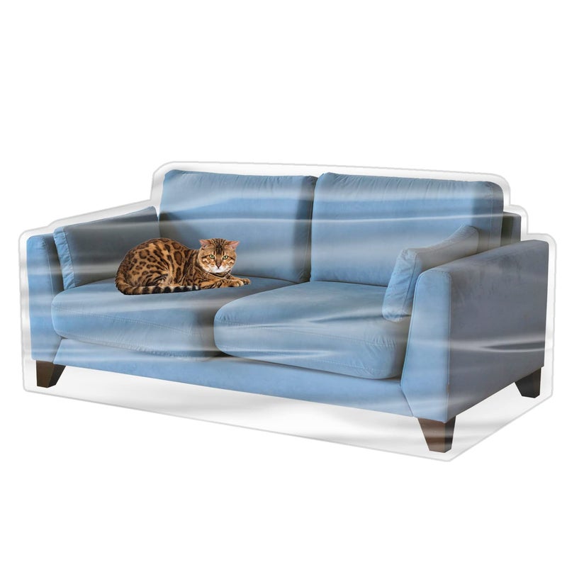 Imperius Clear Thick Heavy Duty Water Resistant Loveseat Sofa CoverWaterproof Plastic Shield Covers for Loveseat Sofa Vinyl Sofa Cover to Prevent Scratching by Dogs and Cats