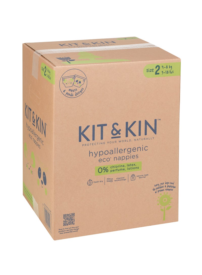 Kit & Kin Eco Diapers Size 2 4 x 40 Diapers - Image 2
