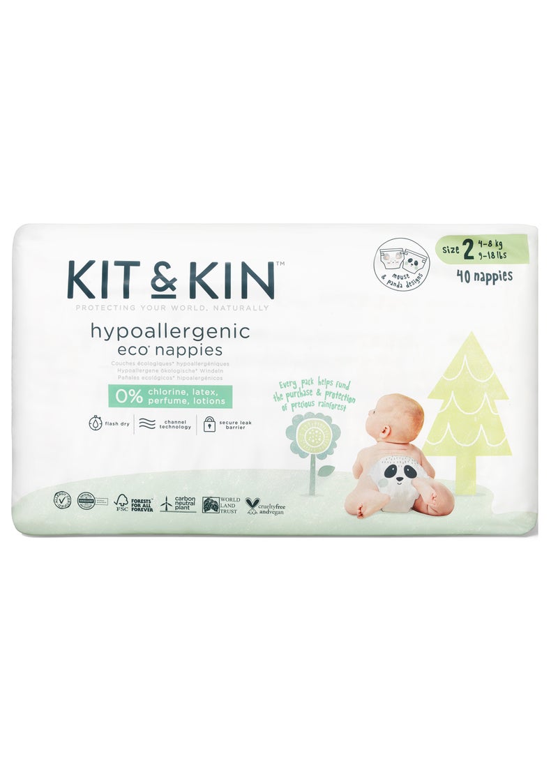 Kit & Kin Eco Diapers Size 2 4 x 40 Diapers - Image 3