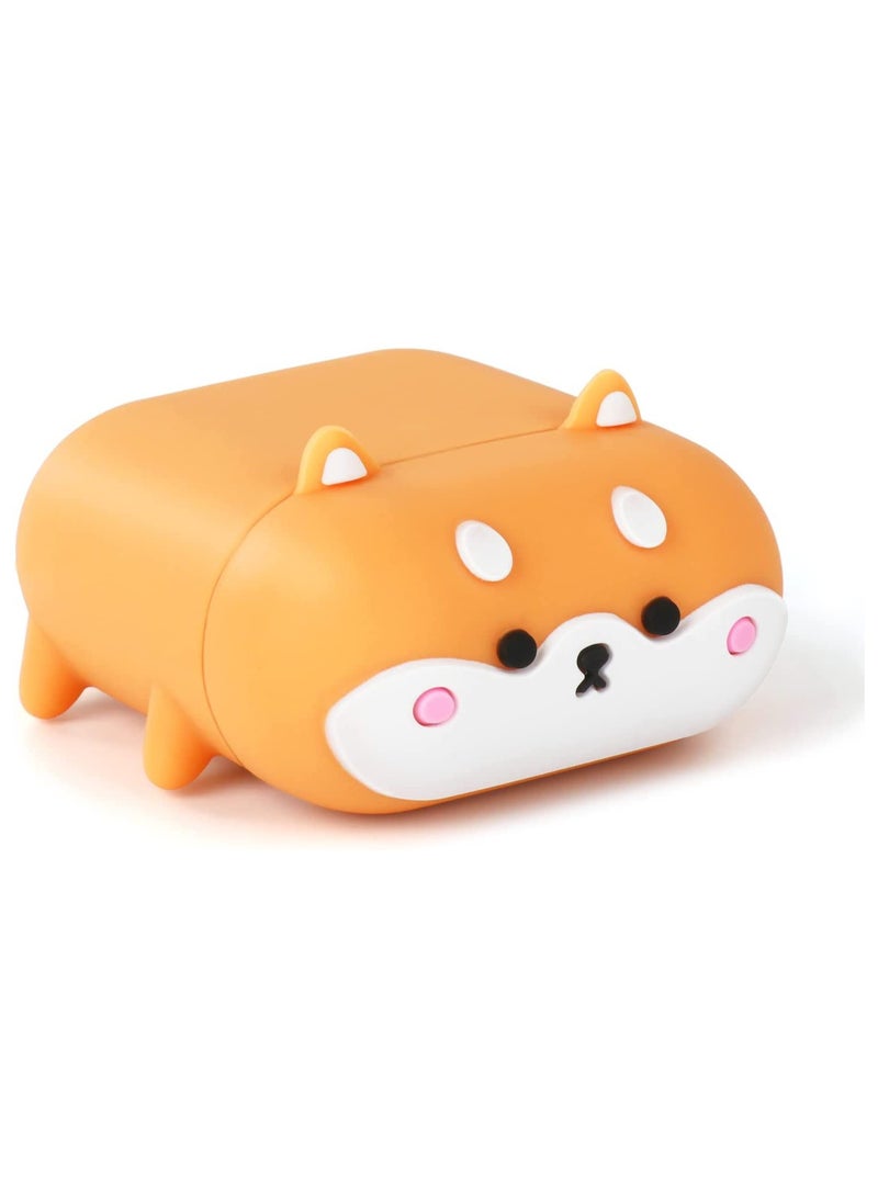 SYOSI C ute Airpods Case Airpods 2 Case Corgi Dog Cool Funny 3D Animals Cartoon Puppy Shaped Full Protection Shockproof Soft Silicone Charging Case Cover for Girls Boys Kids Child Women - Image 1