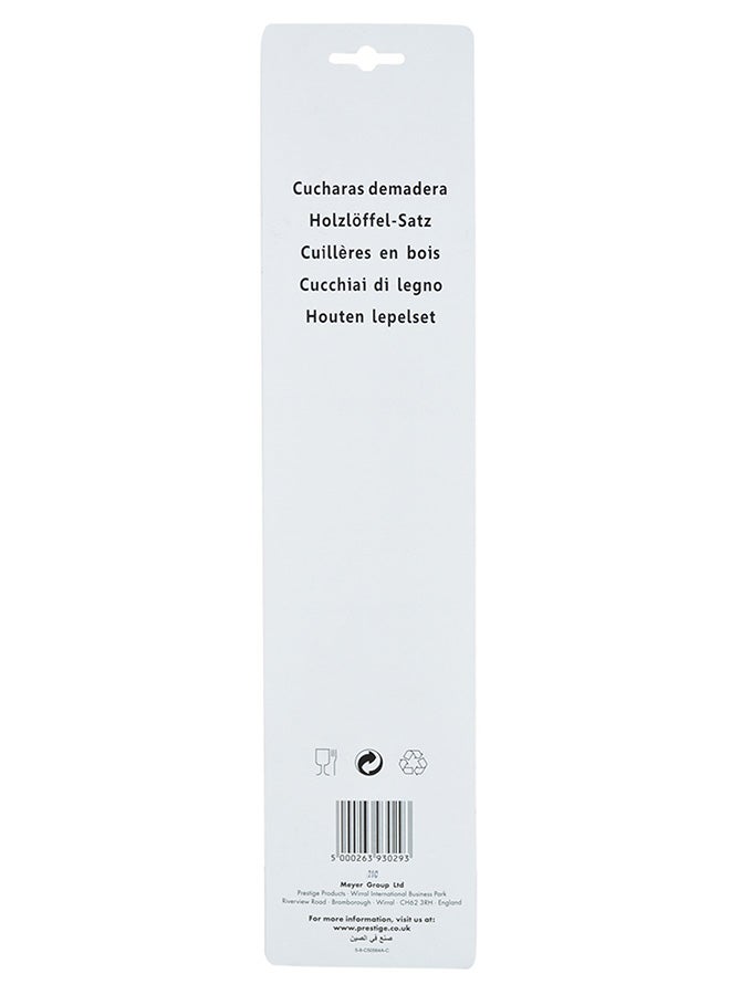 Prestige Wooden Spoon Set 50564 Brown - Image 4
