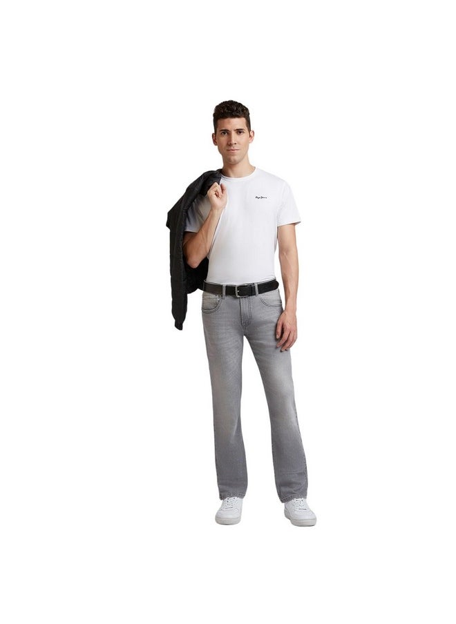 Pepe Jeans - Pepe Jeans Men's Mid Rise Slim Fit Jeans Grey Used - Image 1