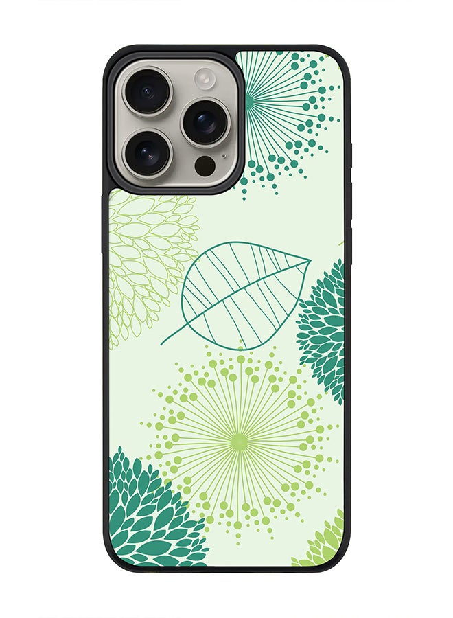 Stylizedd For iPhone 16 Pro Max Case [Compatible with MagSafe] Slim Magnetic cover Phone Case iPhone 16 Pro Max -Single Leaf - Image 1