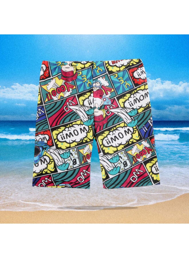 إسكدنيا سراويل سباحة رجالية من النايلون 2022، سراويل للشاطئ، أرجل طويلة، سراويل بخمس نقاط مضادة للإحراج بالإضافة إلى الأسمدة بالإضافة إلى سراويل السباحة سريعة الجفاف - اللون: أصفر، - Image 3