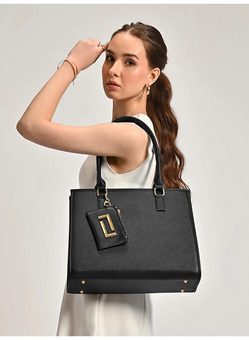 Lavie Luxe Duo Quad Large Satchel (Black)