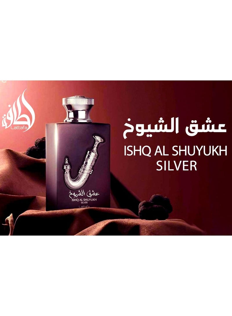 Lattafa Ishq Al Shuyoukh Silver Perfume by Lattafa, 100ml - Image 5