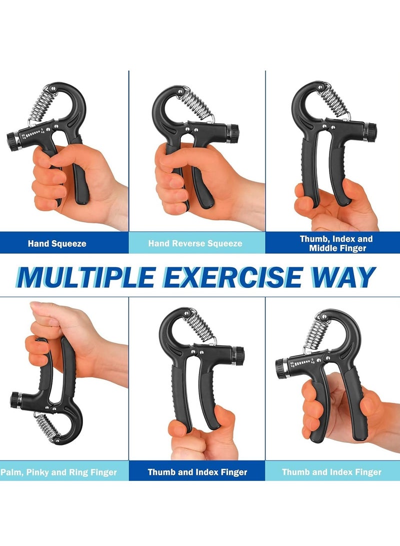 Grip Strength Trainer with Adjustable Resistance (11-132 Lbs / 5-60kg) – Hand Exerciser for Forearm Strengthening, Muscle Building, Injury Recovery, Finger and Hand Exercise, Strength Training Tool, Portable Hand Grip Trainer for Physical Therapy, Rehabilitation, and Grip Endurance - Image 4