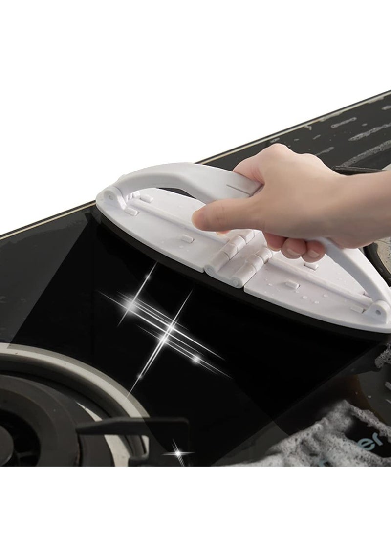 SYOSI 2 Pcs Kitchen Cleaning Sponges, Household Multifunctional Cleaning Brush with Handle, Non-Scratch Microfiber Sponge for Range Hood, Sink, Gas Stove, Countertop, Bathtub, Window - Image 1