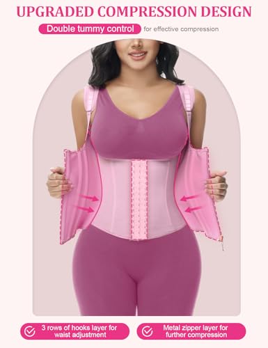 SHAPSHE Waist Trainer for Women, Tummy Control Sports Girdle, Workout Body Shaper with Adjustable Shoulder Strap - Image 3