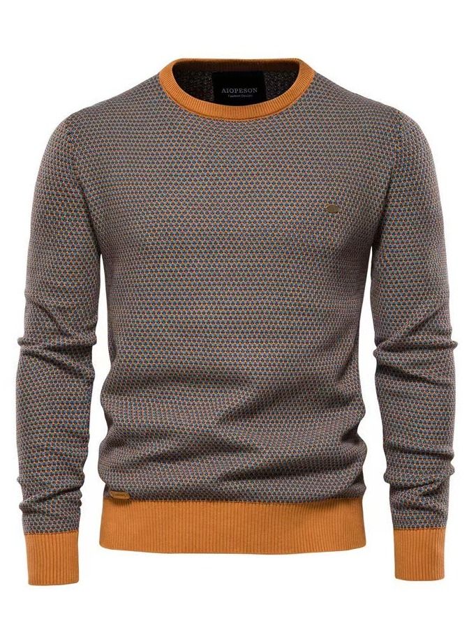 FD سويت شيرت رجال بياقة دائرية موضة خريف/شتاء