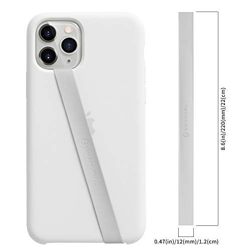 Sinjimoru Stretchable Silicone Phone Strap, Flexible and Elastic Grip Holder for iPhone & Android, Secure Phone Loops Finger Grip with Wireless Charging Support Sinji Loop Grey - Image 5