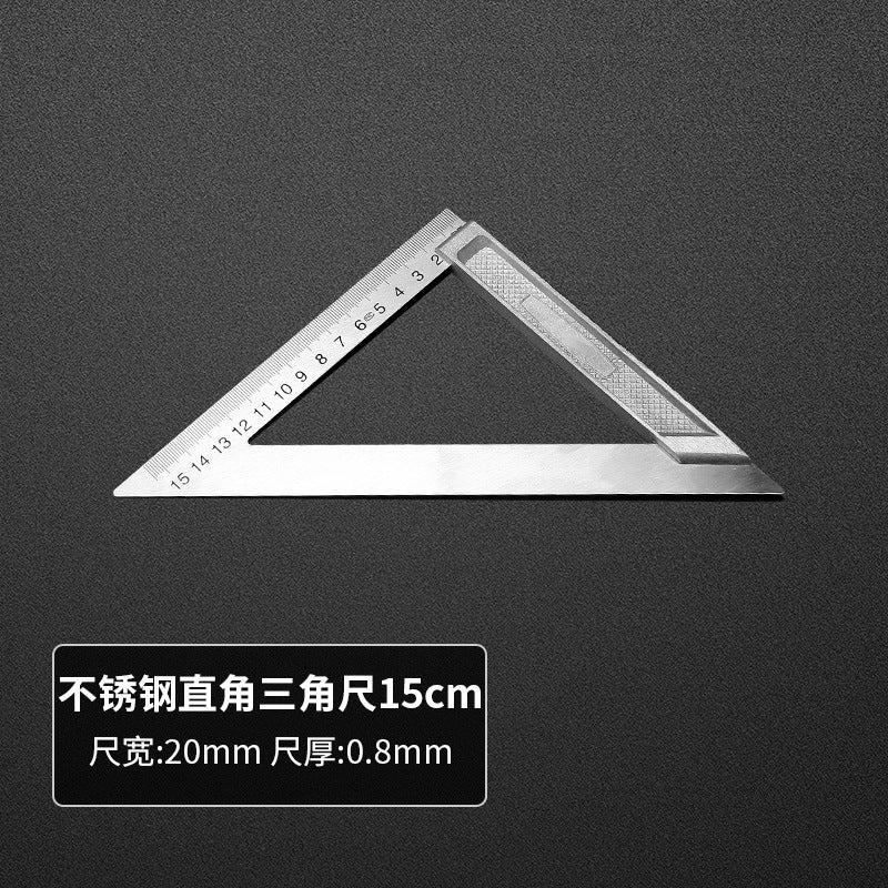 Stainless Steel L-Shaped Square Large 90 Degree Angle Ruler Triangle 15CM 