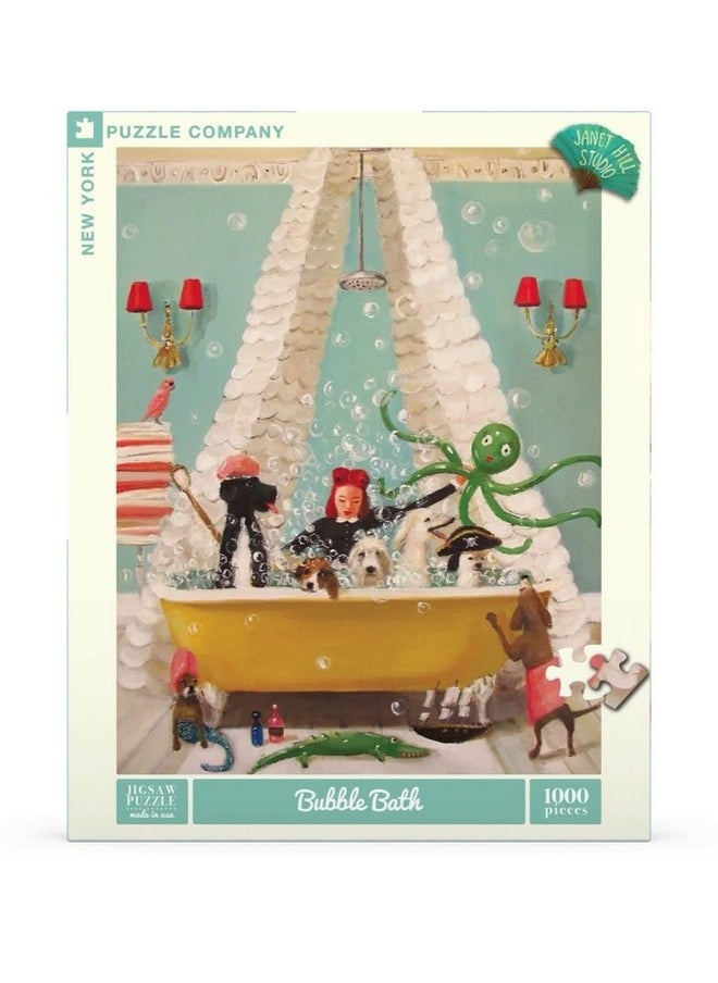 New York Puzzle Company New York Puzzle Company - Janet Hill Bubble Bath - 1000 Piece Jigsaw Puzzle for Family Game Nights by Janet Hill  - Image 3