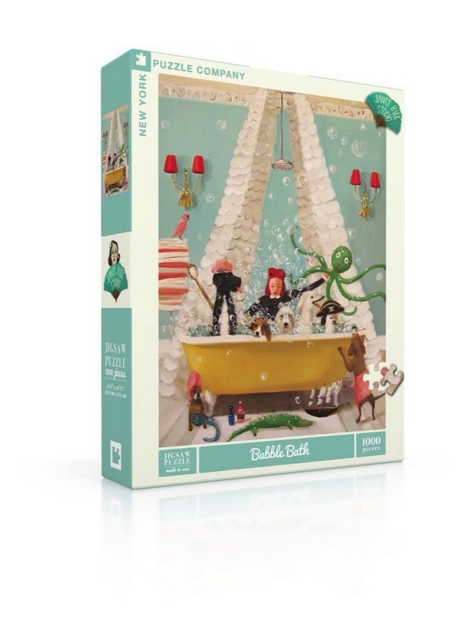 New York Puzzle Company New York Puzzle Company - Janet Hill Bubble Bath - 1000 Piece Jigsaw Puzzle for Family Game Nights by Janet Hill  - Image 2