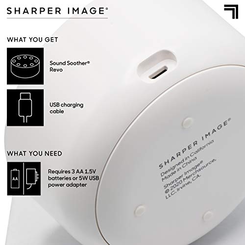 Sharper Image White Noise Sound Machine - 6 Soothing Nature Soundscapes| Sleep Music for Baby Kids Adults| Portable Sound Machine| Sleeping Meditation Relaxation Naps| Timer| Home & Travel Sleep Aid - Image 5