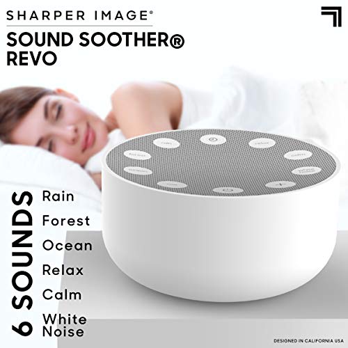 Sharper Image White Noise Sound Machine - 6 Soothing Nature Soundscapes| Sleep Music for Baby Kids Adults| Portable Sound Machine| Sleeping Meditation Relaxation Naps| Timer| Home & Travel Sleep Aid - Image 2