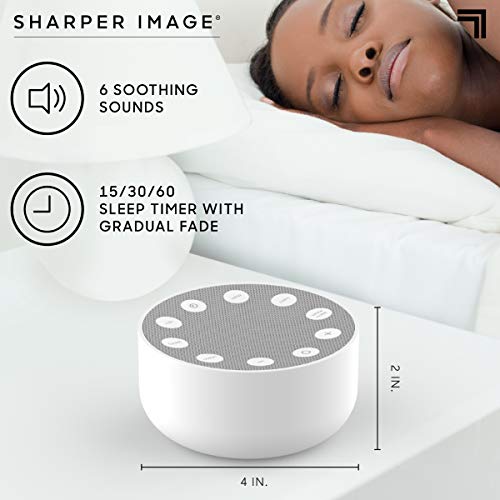 Sharper Image White Noise Sound Machine - 6 Soothing Nature Soundscapes| Sleep Music for Baby Kids Adults| Portable Sound Machine| Sleeping Meditation Relaxation Naps| Timer| Home & Travel Sleep Aid - Image 3