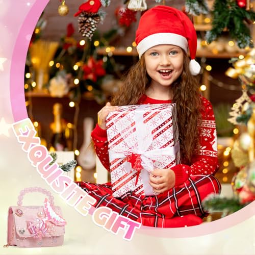 PATPAT® Mermaid Sling Bag for Girls, Fashion Pink Cute Hand Bag for Girls Shoulder Stylish Latest Gifts Kids Age 3-8 Purse Cross Body Woman, 14x5x11cm - Image 5