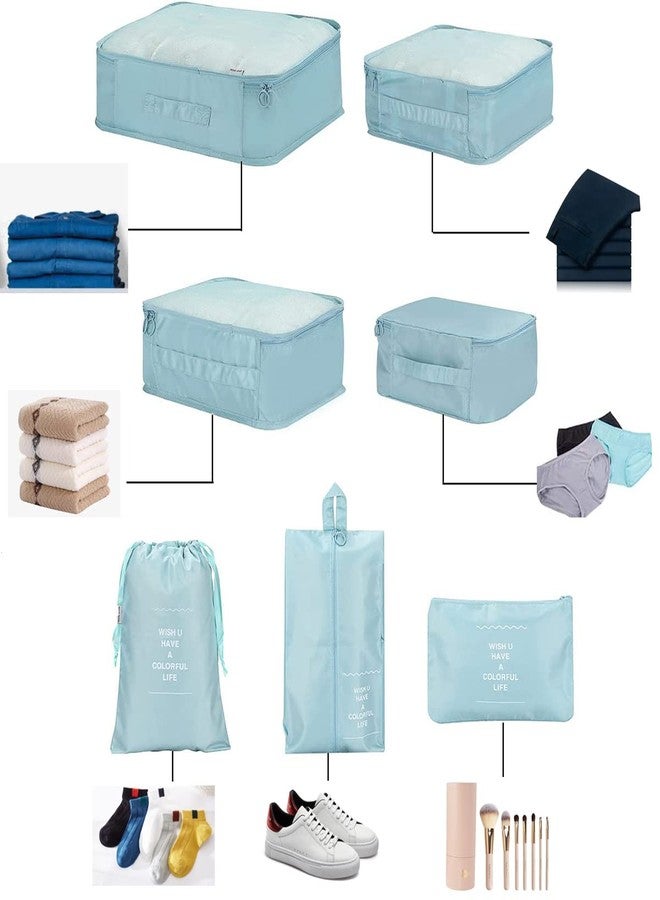 PETRICE Nylon Travel Organizer, Packing Cubes for Clothes, Toiletry Bag, Travel Essentials for Women (Light Blue, 32.004 cm, 11.9 cm) - Image 2