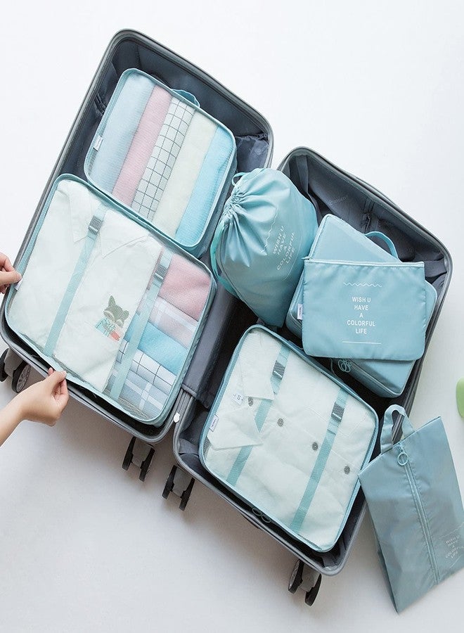 PETRICE Nylon Travel Organizer, Packing Cubes for Clothes, Toiletry Bag, Travel Essentials for Women (Light Blue, 32.004 cm, 11.9 cm) - Image 5