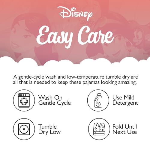Disney Girls' 4-Piece Snug-fit Cotton Pajama Set, Soft & Cute for Kids, PRINCESS SELFIE, 3T - Image 4