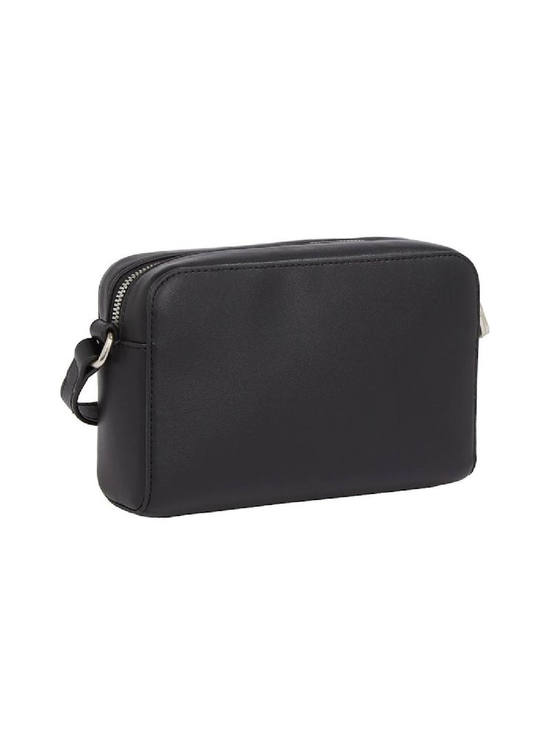 Calvin Klein Jeans - Women's Crossbody Bag - Faux Leather, Black - Image 1