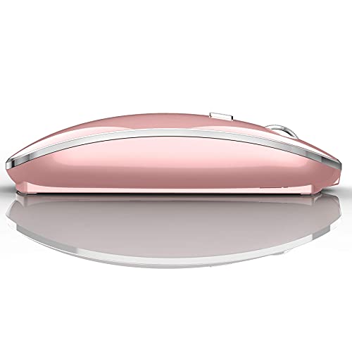 Harfoowo Wireless Bluetooth Mouse for iPad pro iPad Air Mac MacBook Pro MacBook Air Laptop iMac Chromebook Win8/10/11 HP DELL PC (Pink) - Image 4