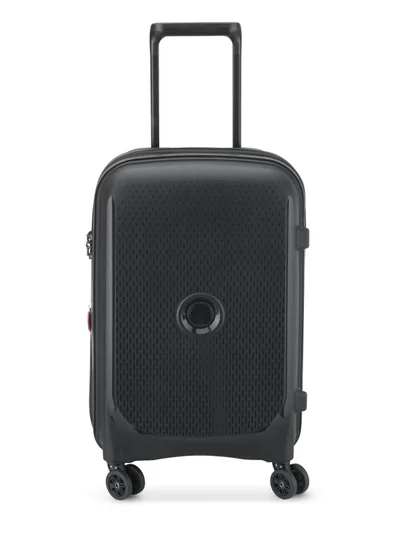 DELSEY Paris Belmont+ 55cm Hardcase 4 Double Wheel Expandable Cabin Luggage Trolley Black