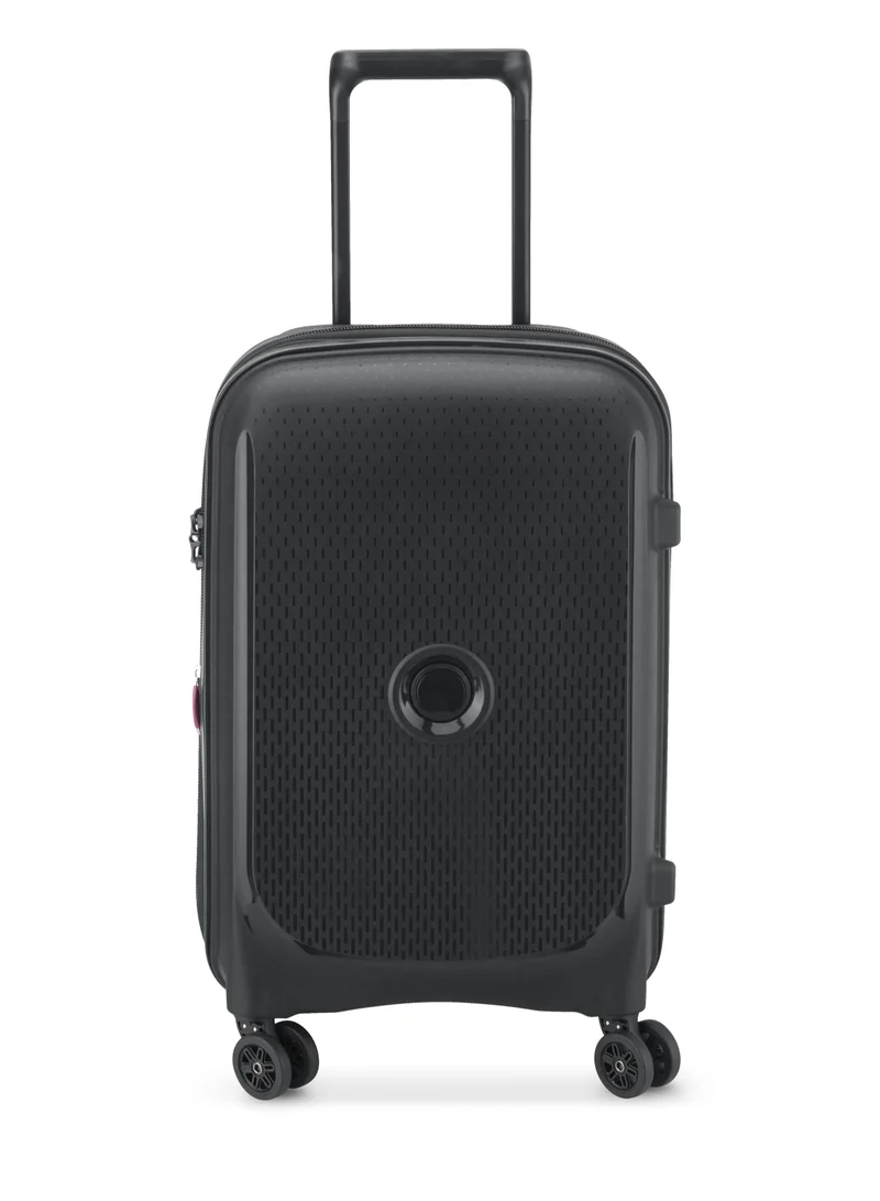 DELSEY Paris Belmont+ 55cm Hardcase 4 Double Wheel Expandable Cabin Luggage Trolley Black