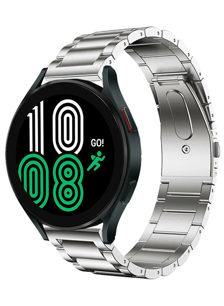 Strap Band Stainless 22MM For Samsung galaxy watch 3 45mm /watch 46mm/Gear S3/Huawei watch GT2E/GT (42mm,46mm)/GT2 Pro/GT2 46MM/honor Magic Watch2 46mm/Amazfit GTR 47mm/GTR 2/2e (Silver) - Image 2