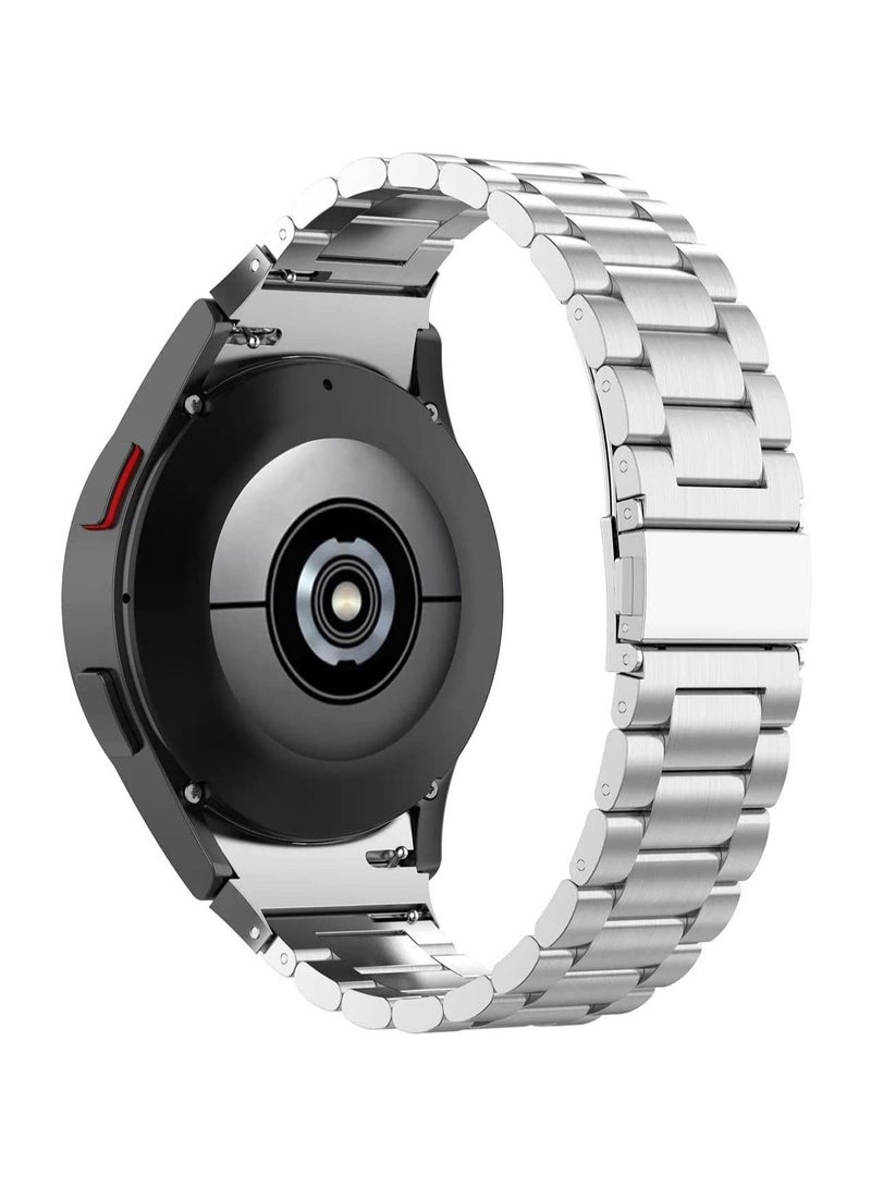 Strap Band Stainless 22MM For Samsung galaxy watch 3 45mm /watch 46mm/Gear S3/Huawei watch GT2E/GT (42mm,46mm)/GT2 Pro/GT2 46MM/honor Magic Watch2 46mm/Amazfit GTR 47mm/GTR 2/2e (Silver) - Image 1