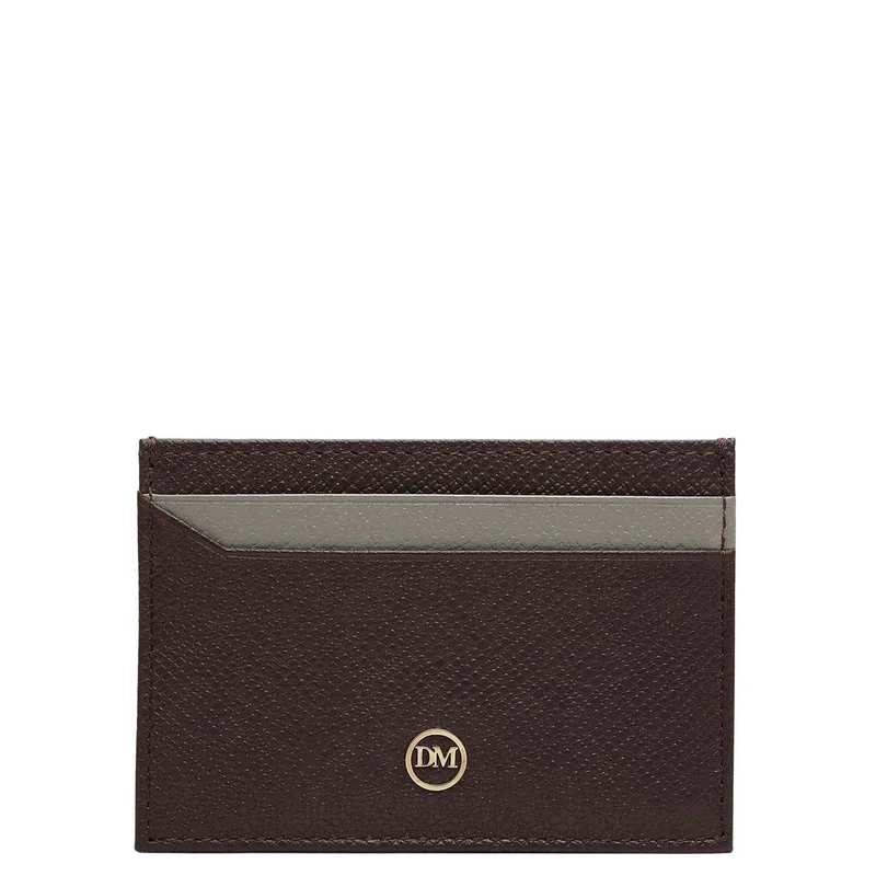 Da Milano 4 Slots Leather Card Case - Walnut
