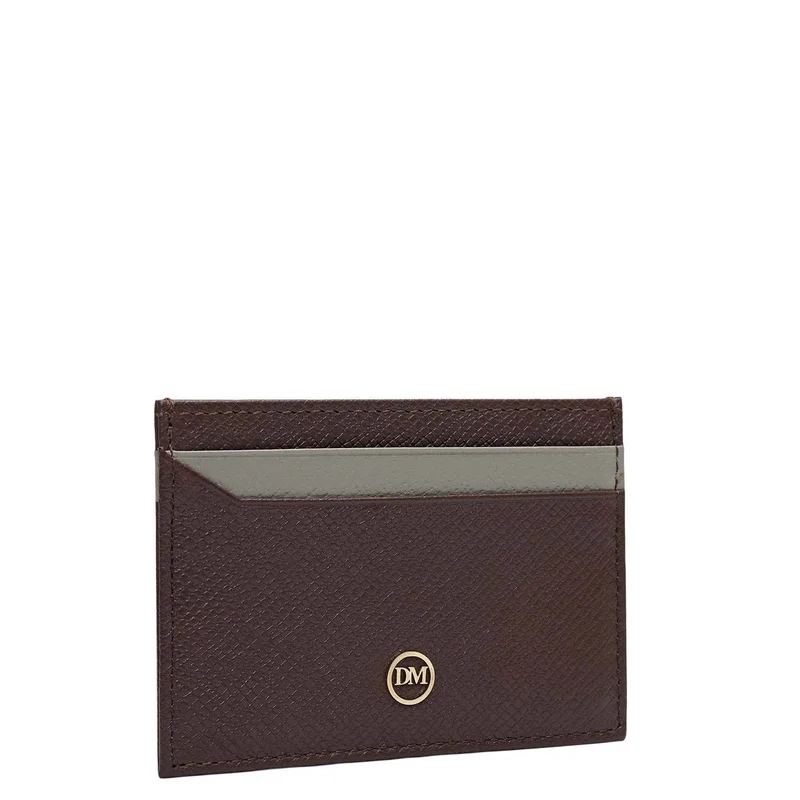 Da Milano 4 Slots Leather Card Case - Walnut