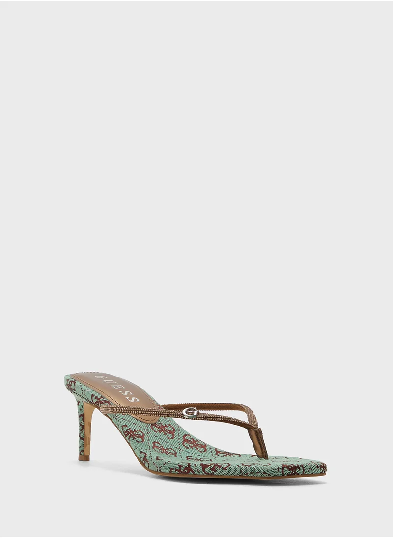 GUESS Thong Mid Heel Sandals