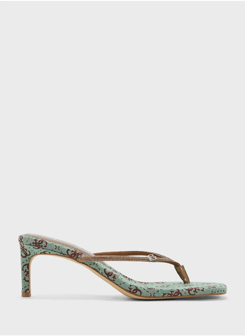GUESS Thong Mid Heel Sandals