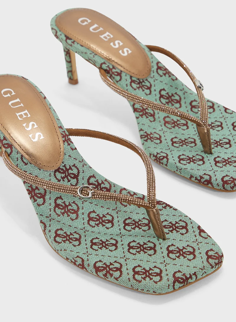 GUESS Thong Mid Heel Sandals